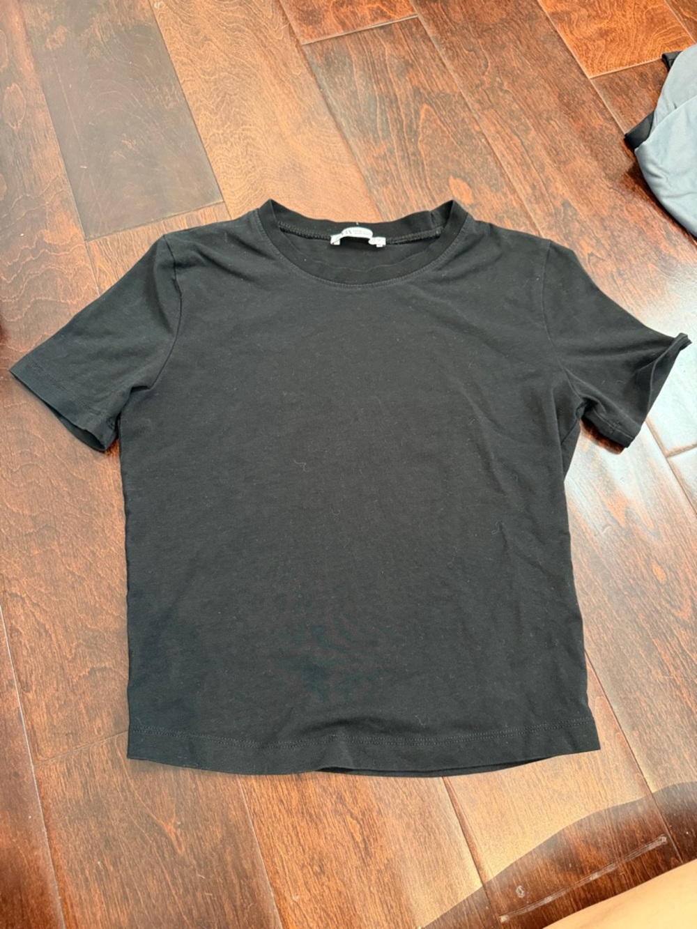 Zara Black Short Sleeve Crewneck Tee
